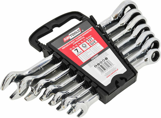 Awtools Gelenk-Ratschenringschlüssel-Set 6-teilig 8-19mm