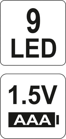 Yato Taschenlampe LED Schwarz
