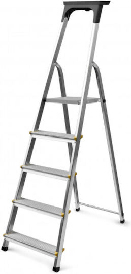 Drabest Leiter Aluminium mit 6 Stufen