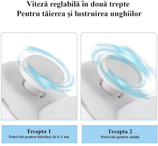 Alista Home Τροχός Νυχιών Μπαταρίας Μωβ