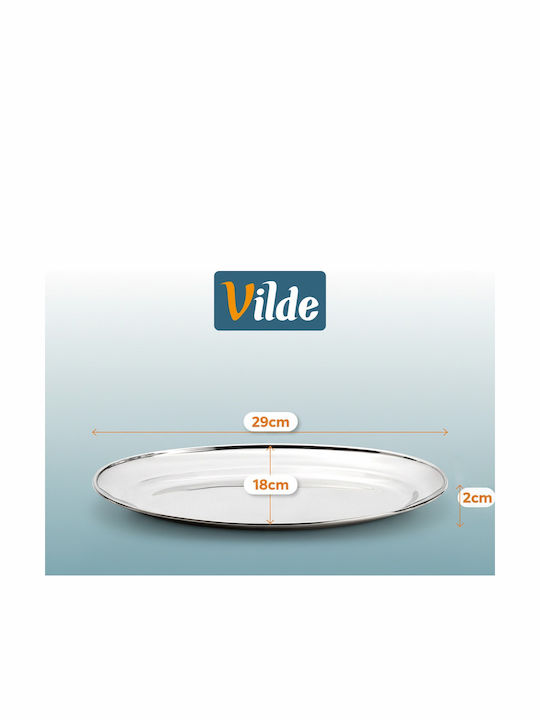 Vilde Πιατέλα Σερβιρίσματος Οβάλ Ανοξείδωτη Γκρι 29x18εκ. Vilde Πιατέλα Σερβιρίσματος Οβάλ Ανοξείδωτη Γκρι 29x18εκ.