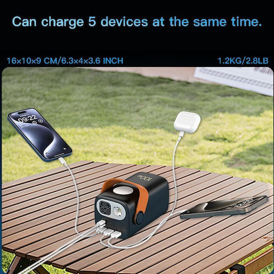 Baterie Externă 60000mAh 100W Cu 3 Porturi De Ieșire USB-A Și 2 Porturi De Ieșire USB-C Power Delivery Încărcare Rapidă