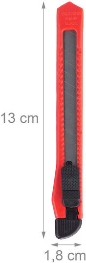Set 100 Utility Knives Relaxdays Red Black Silver 1x1.8x13 Cm
