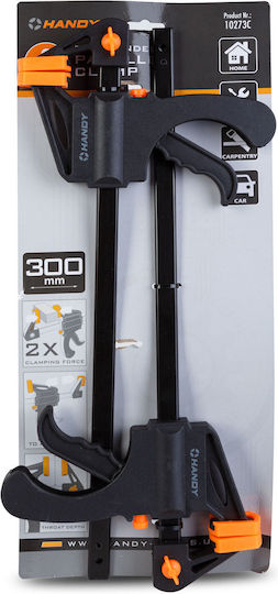 Set 2 Parallel Hair Clips One Hand 300 Mm Clamping Releasing Function