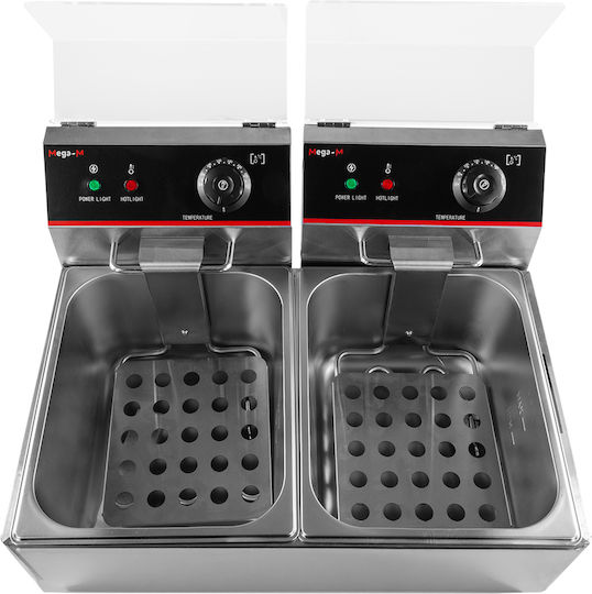 Mega-M Friteuză Electrică 6kW Capacitate 6l 18.5x24x10cm