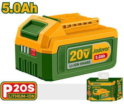 Jadever Tool Battery Lithium 20V with Capacity 5Ah