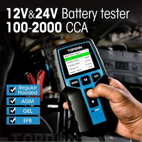 Topdon Диагностичен Тестер За Батерии Topdon 12v Bt200