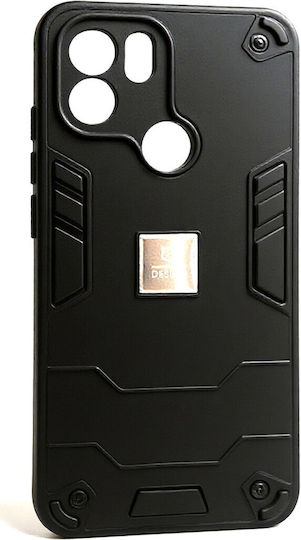 Forcell Plus Hybrid Back Cover Plastic / Tempered Glass Black (Redmi A1+ / A2+)