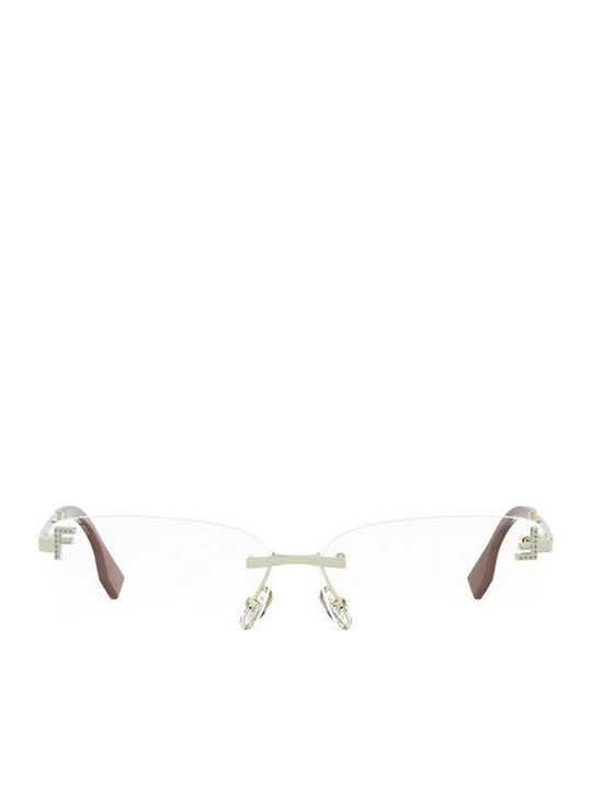 Fendi Ochelari De Soare Argintii Cu Ramă Metalică Fendi Ochelari De Soare Argintii Cu Ramă Metalică