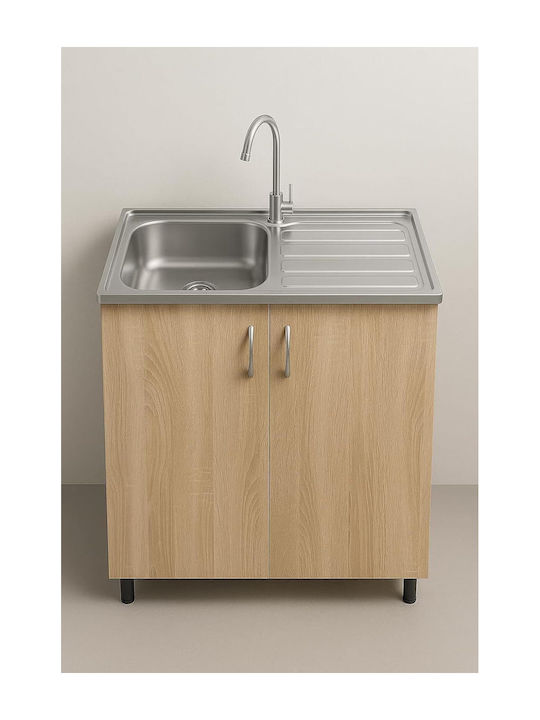 Deante Ένθετος Νεροχύτης Inox Μ80xΠ50cm Γκρι