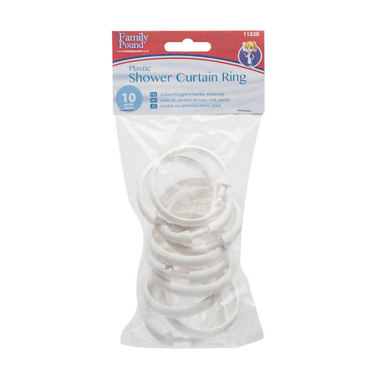 Inele Pentru Perdele De Duș 5 Cm Set 10 Bucăți Suport Din Plastic
