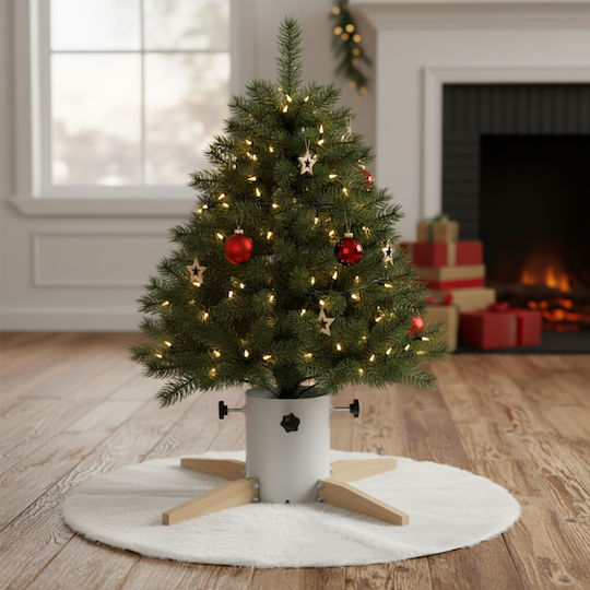 Metallischer Weihnachtsbaumständer Weiß