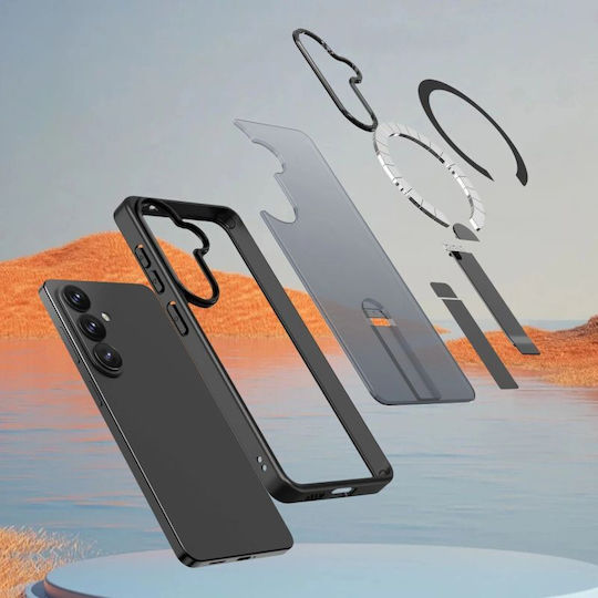 Hurtel Hybrid Rückseite Umschlag Silikon / Kunststoff Schwarz (Galaxy A36)