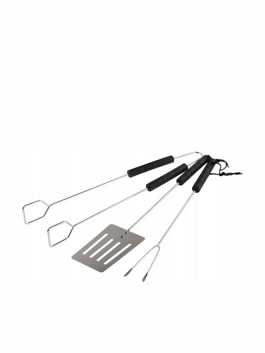 Master Grill & Party Set of 3 BBQ Tools with Carving Fork, Spatula, and Tongs MG101