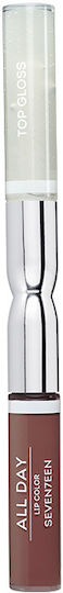Seventeen All Day Lip Color & Top Gloss Υγρό Κραγιόν Metallic 60 Retro 10ml