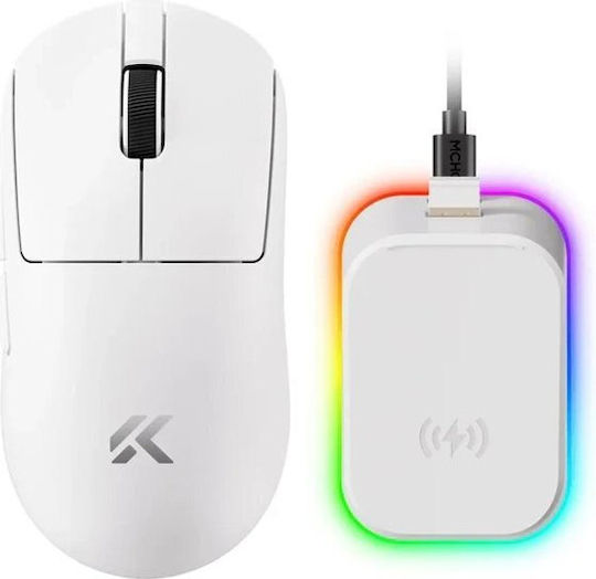 MCHOSE A7 V2 Ultra Ασύρματο Gaming Ποντίκι 42000 DPI Λευκό