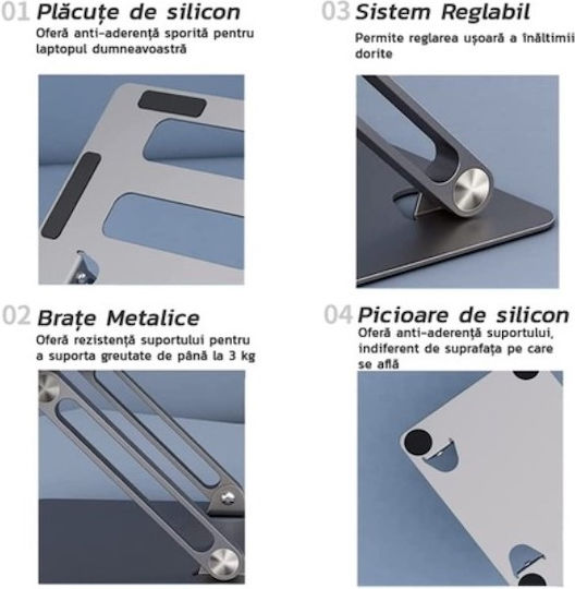 Laptop-Ständer Für Laptop Bis 17 Silber