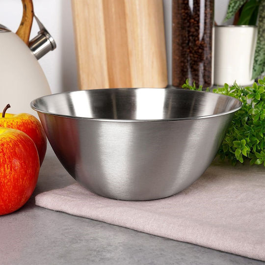 Excellent Houseware Stainless Steel Mixing Bowl Capacity 1.2lt with Diameter 18cm and Height 8cm.
