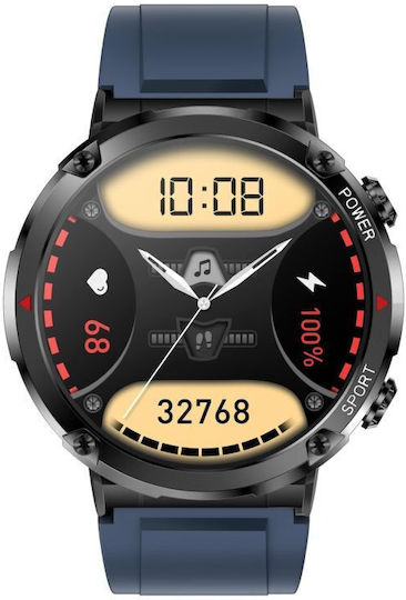Gravity Zegarek Meski Smartwatch Gravity Gt21-5 Bk Bu Bk