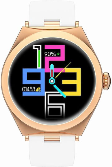 Smartwatch Gravity Rose Gold White Gt25-4