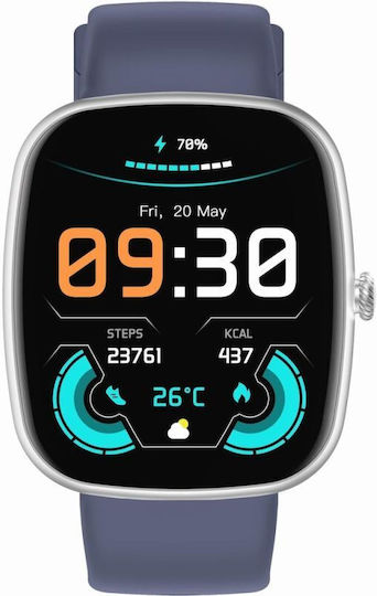 Gravity Gt18-6 Smartwatch Black Navy Strap