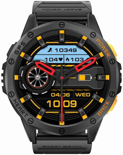 Gravity Gps Gt24-2 Smartwatch Black + White Strap