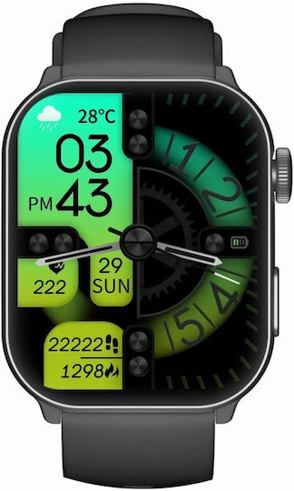 Men's Smartwatch Gravity Gt28-1 Strap + Bracelet Black