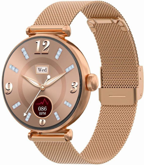 Smartwatch Gravity Rose Gold White 2 Straps Gt26-2