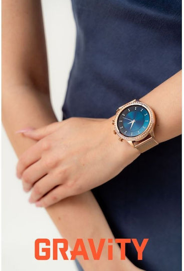 Gravity Smartwatch Pink Gold Strap Bracelet Gt5-7
