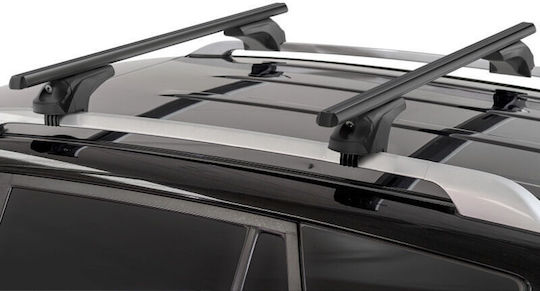 Menabo – Car Roof Bars Anodized Aluminum Ariem XL Black 131.5cm Key Flush Raised Rails Safe Load Transport – 2 Pieces 16160/mb 16160/mb