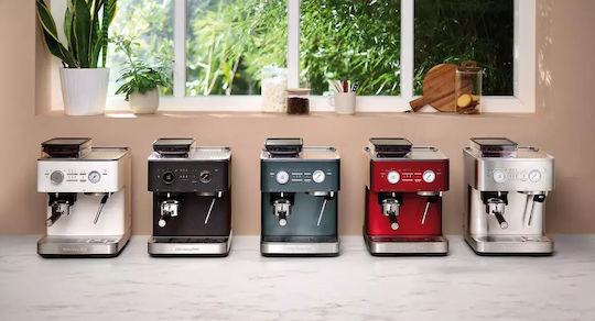 Kitchenaid Еспресо Кафемашина 1450W Налягане 15bar с Мелачка Неръждаема Стомана 5KES6551ESX