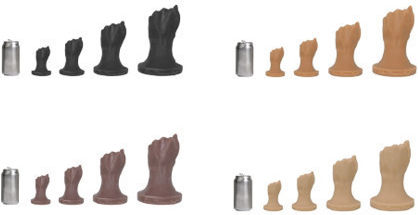 Μπουνιά Fisting Σιλικόνης Closed Fist X-large Platinum Silicone Fisting Dildo 23 Cm Φυσικό