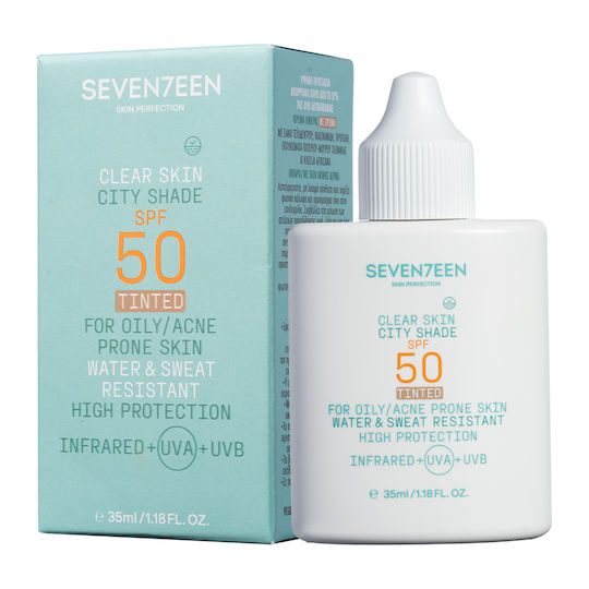Seventeen City Shade Слънцезащитен Крем За Лице SPF50 С Цвят 35ml