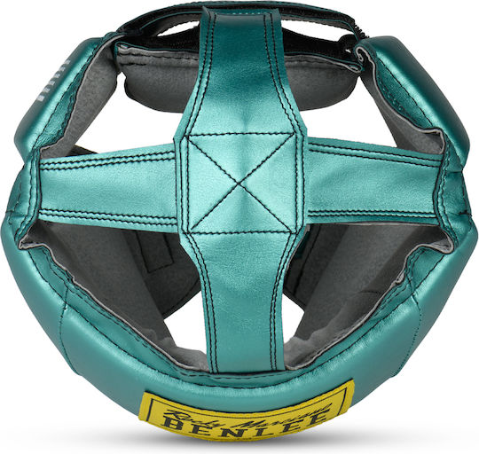 Benlee Mike Kids Open Face Boxing Helmet Made Of Synthetic Leather Green
