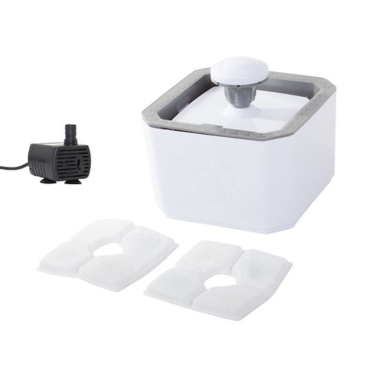 Fântână De Apă Din Plastic Pentru Câine Și Pisică 2.5lt 19x19x17.5cm