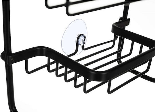 Raft De Baie Montat Pe Perete Metalic 63x14x28cm Negru