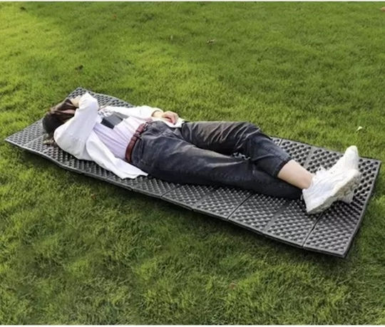 Saltea de Gimnastică Pilates Pliabilă Neagră (180x60x2cm)