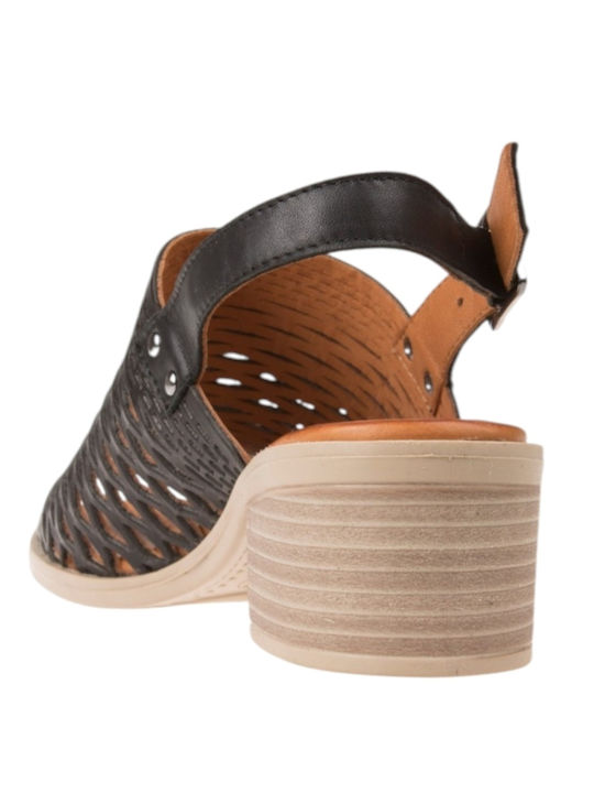 Damen Sandalen Aus Leder Anatomisch Schwarz