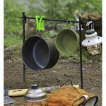 Set Accesorii Gătit Camping Oțel Inoxidabil Durabil Negru Kesnup