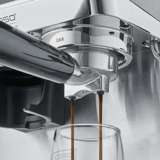 Caso Espressor Automat 1500W Presiune 20 Bar pentru Cappuccino cu Râșniță Gri