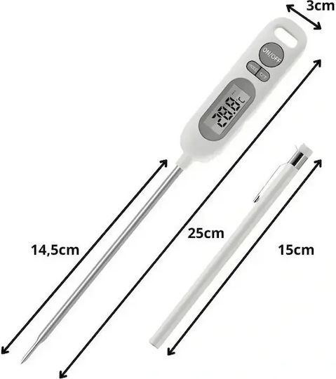 Verk Group Digital Lebensmittelthermometer Kochen mit Sonde +50°C / +50°C 09240V
