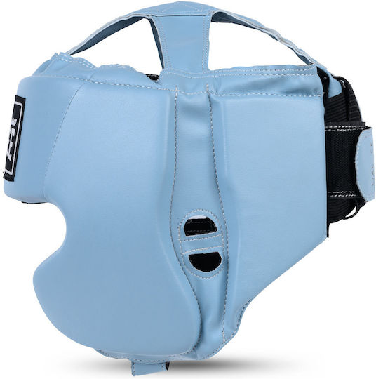Benlee Mike Adult Open Face Boxing Helmet Made of Synthetic Leather Blue