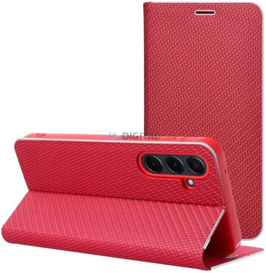 Tel1 Xiaomi Redmi Note 14 5g Luna Carbon Калъф Книга Червен