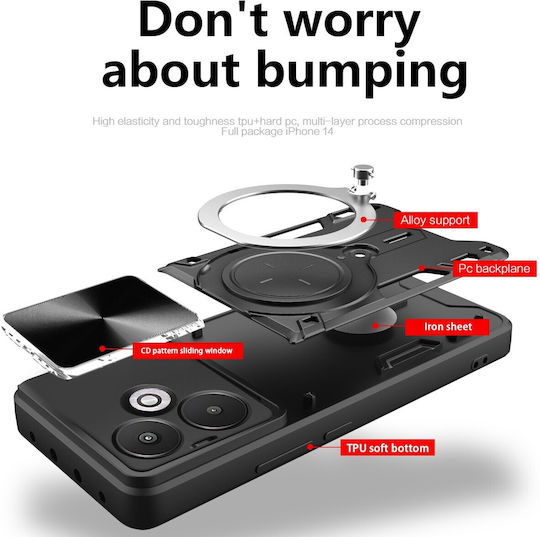 Forcell Xiaomi Redmi 13c 5g Camshield Halter Hülle Lila