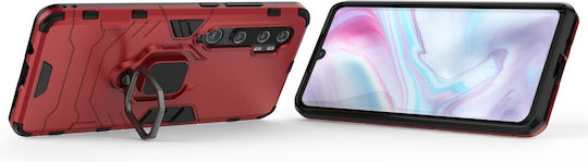 Forcell Xiaomi Mi Note 10 10 Pro Магнитен Пръстен Калъф Твърд Червен