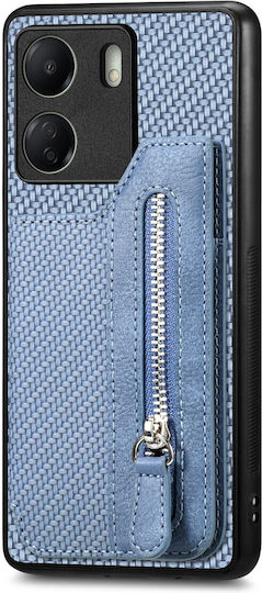 Forcell Xiaomi Poco C65 Xiaomi Redmi 13C 4G Flip Zipper Wallet Hard Case Blue