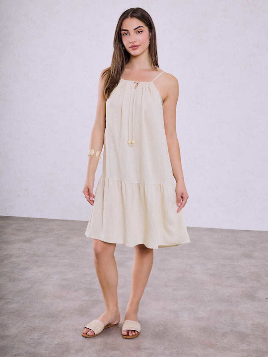 Celestino Damenkleid Mini Loose Fit Beiges