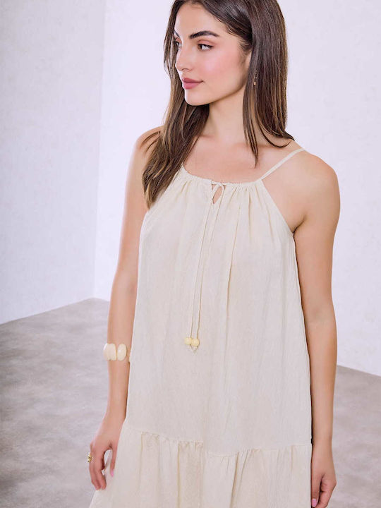 Celestino Damenkleid Mini Loose Fit Beiges