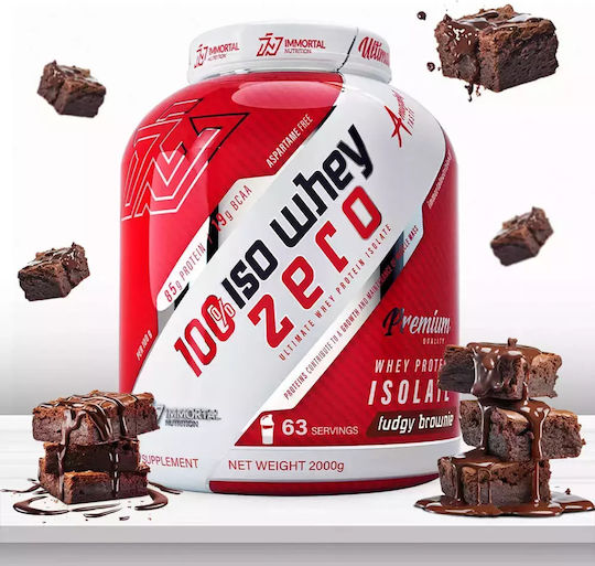 Immortal Nutrition 100% Iso Whey Zero Whey Protein with Fudgy Brownie Flavor 2x2kg