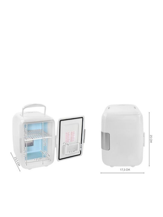Frigider pentru cosmetice 4lt cu raft & funcție de încălzire alb 30W